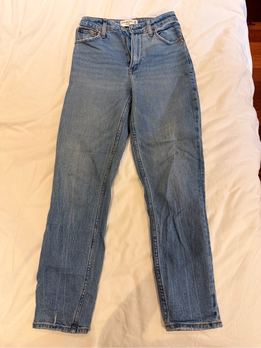 Classic Light Wash Straight Leg Jeans